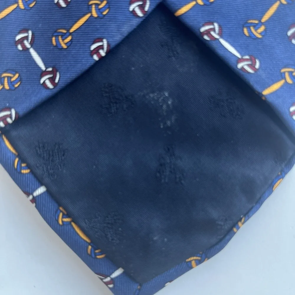 BROOKS BROTHERS Makers Navy BLUE Knots Rope SILK TIE 57